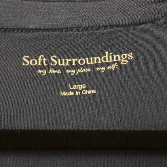 Soft Surroundings Blue Lace Blouse Relaxed Fit-EUC - Picture 6 of 8